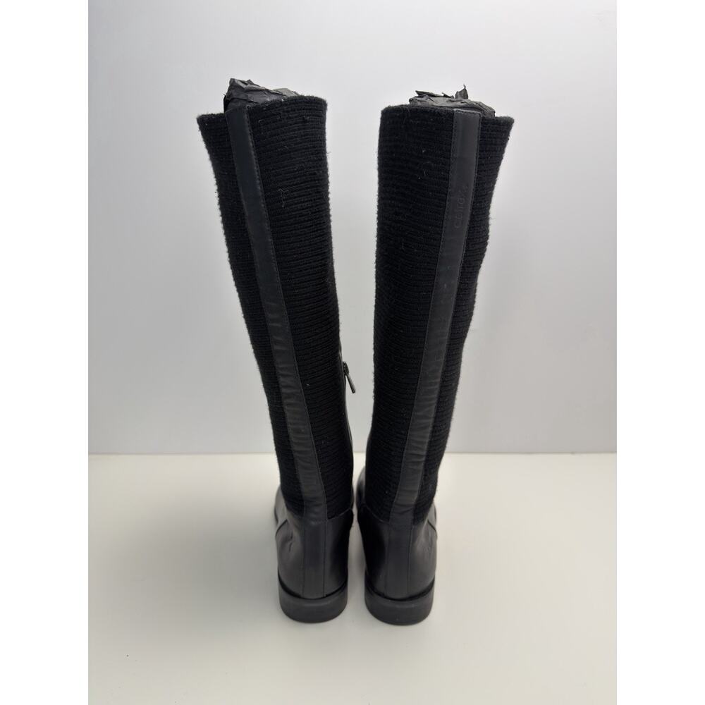 Aetrex Vera Black Knee-High Leather Tall Riding Boots Size 10 - Picture 4 of 8